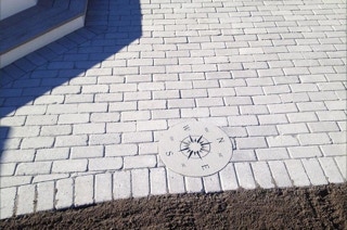 New stone patio, installed by Dependable Landscaping